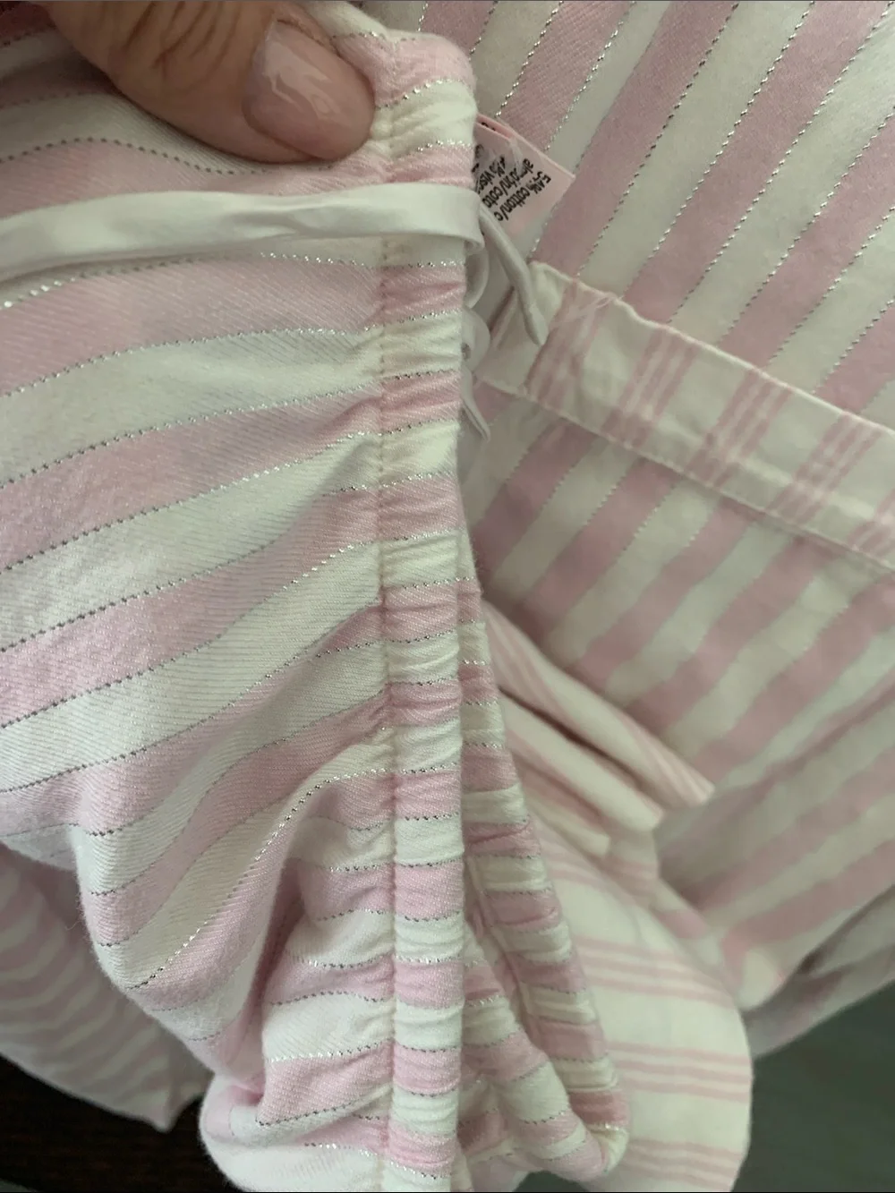 Victoria's Secret Pink and White Striped Button-Up Pajama set Like New - Picture 5 of 5